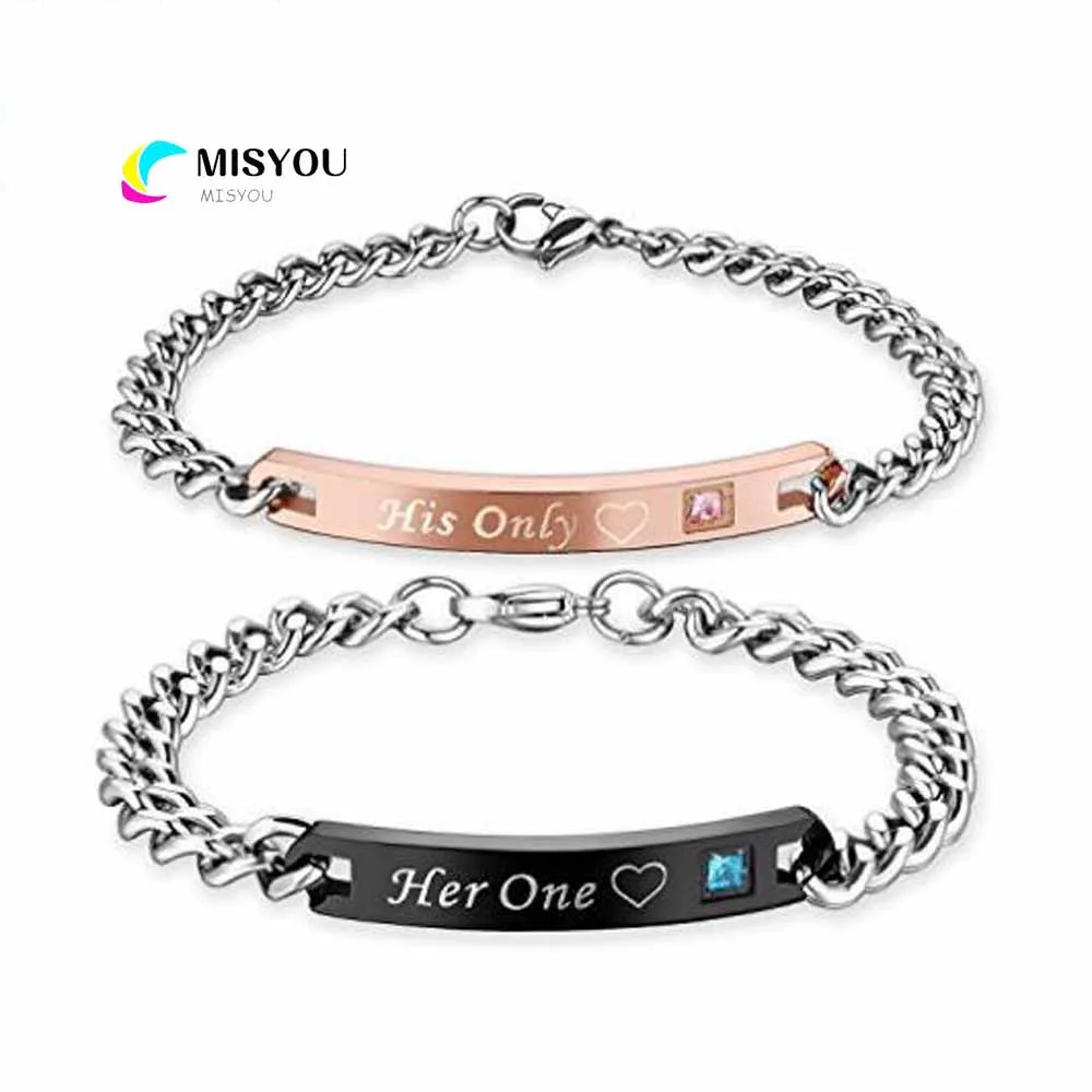 

Foreign Trade Hot Sales-Style Simple Tag Lettering Diamond Set Fashion Bracelet Customizable Character Logo Cool Bracelet