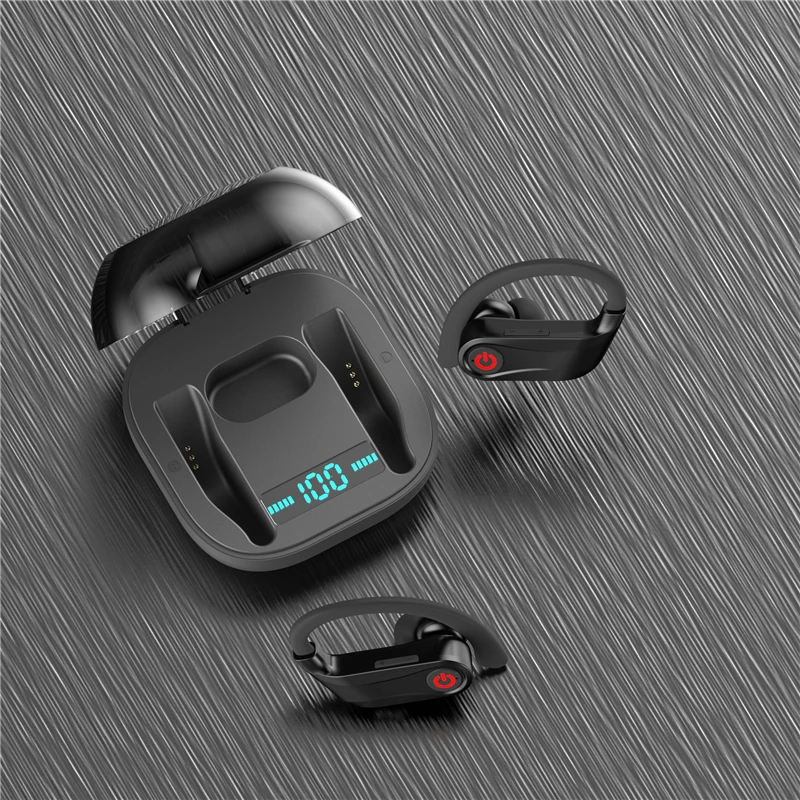 HAAYOT, беспроводные ушные крючки, спортивные наушники TWS Twins, Bluetooth 5,0, наушники, стерео музыка, мощный дисплей, наушники для бега, фитнеса