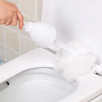 

Plastic Long Toilet Cleaning Brush Handle Toilet Clean Brush Bathroom Toilet Scrub Cleaning Lavatory Brush Anti-Splash Cover