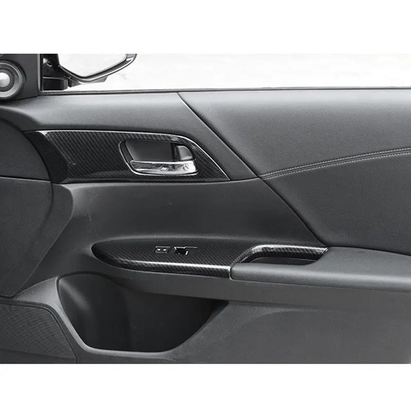 Для HONDA ACCORD ABS углеродное волокно стиль окно Лифт кнопка переключатель панель модификация автомобиля аксессуары для автомобиля