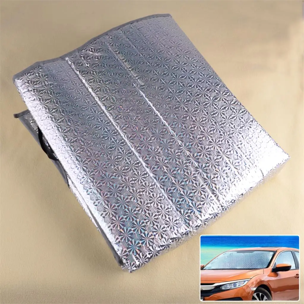 DWCX Silver Car Front Windshield Visor Anti-UV Sunshade Heat Shield Fit For Ford Escape 2013
