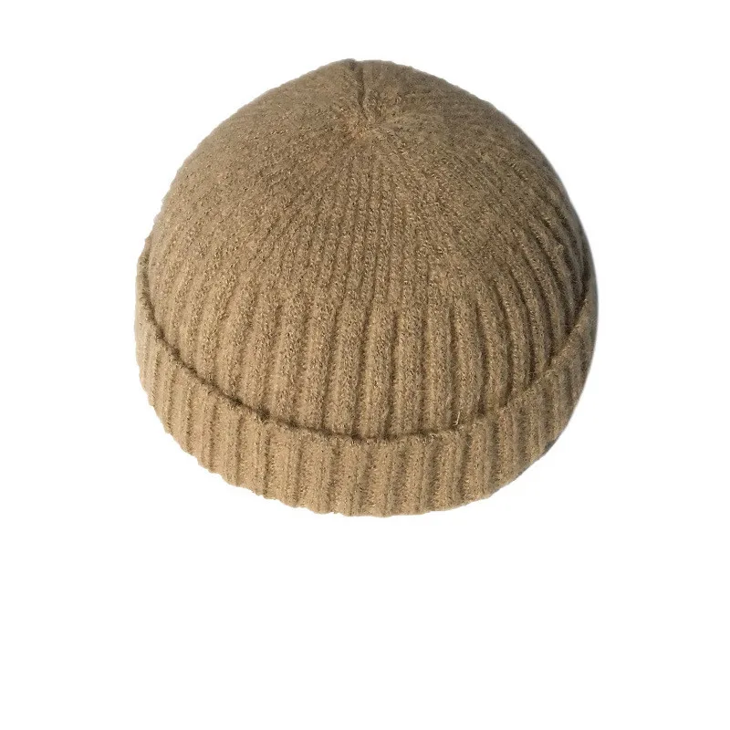 Зимняя вязаная шапка Docker Beanie шапки для мужчин и женщин безрукавка с манжетами короткая Кепка дыни хип хоп теплая шапочка Матросская Байкерская шляпа