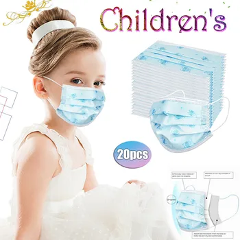 

10/20/100 Pcs Children Skiing Bibs Print 3ply Ear Loop Dust-proof Skiing Bibs Outdoor Sport Equipment Mask Jy6