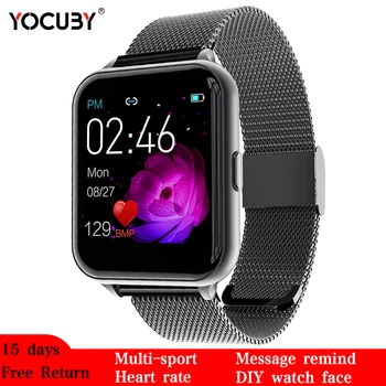 

YOCUBY Smart Watch Men Smartwatch Call Reminder Heart Rate Sleep Monitor Blood Pressure Custom Watch Face Pedometer Smart Clock