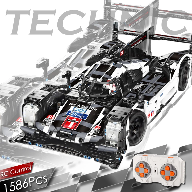 1586 шт. техника Супер спортивный гоночный автомобиль здание Мпц дистанционного