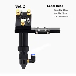 СО2 лазерная головка для фокусировки объектива Dia.20 FL 63,5 мм и 101 мм держатель зеркала 20 мм крепление для лазерной гравировки резки гравер