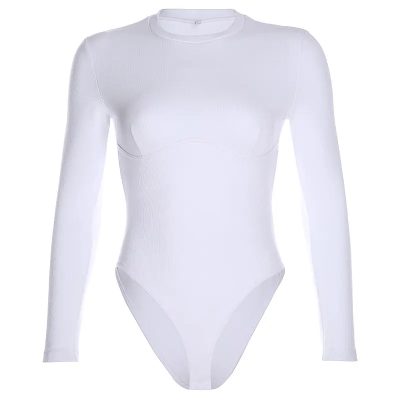 bodysuit HEYounGIRL Повседневный базовый белый укороченный топ, футболка, элегантная женская футболка с коротким рукавом, топ, высокая уличная хлопковая футболка, женские летние футболки - Цвет: bodysuit