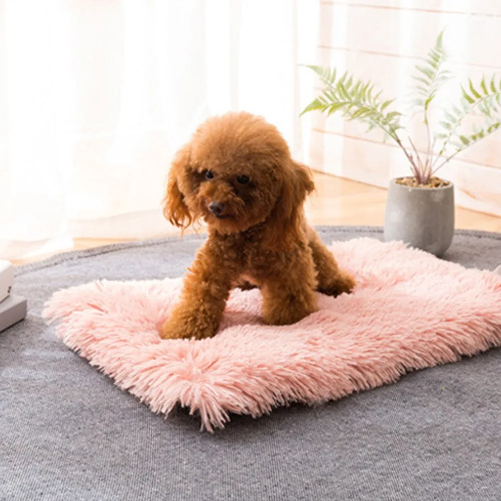 

Pet Dog Blanket Long Plush Winter Soft Ped Bed Mat for Dogs Cats Pet Sleeping Blanket Mattress Cushion Warm Dog Cat Bed House