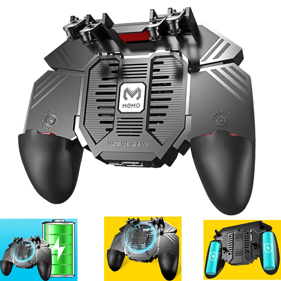 Winex геймпад Pubg контроллер Android джойстик мобильный игровой коврик контроллер с охлаждающим вентилятором Powerbank шесть пальцев геймпад