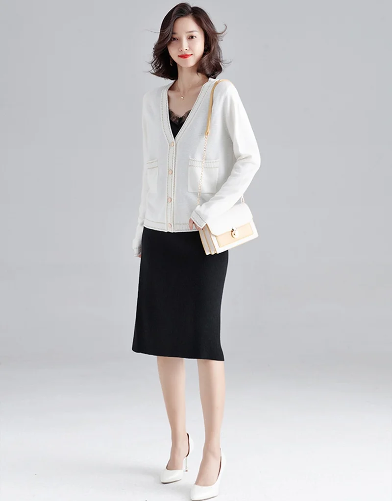 Women Caridgan Sweaters V Neck Solid Causal Knitwear Single Breasted Casual Knit Cardigan Outwear Winter Jacket Coat AA4996