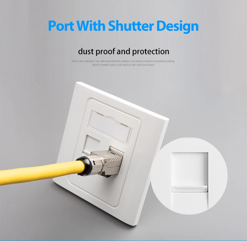 Upgrade Your Connectivity: Dual Port Wall Plate for RJ11, RJ12, RJ45 Keystone Jacks - 86x86mm Description Image.This Product Can Be Found With The Tag Names Computer Cables Connecting, Computer Peripherals, PC Hardware Cables Adapters, Single port
