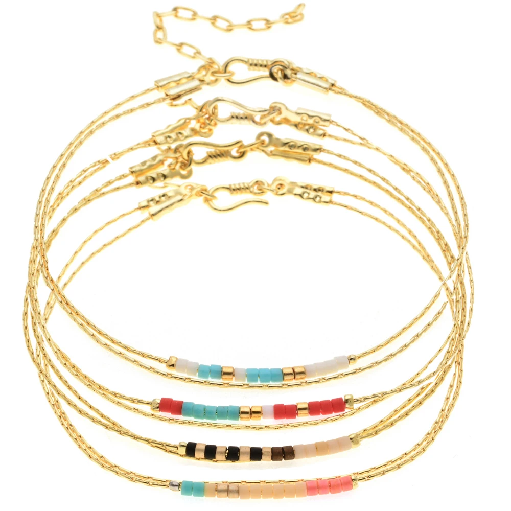 Разноцветный браслет Миюки для женских планшетов двухслойный ручной работы с