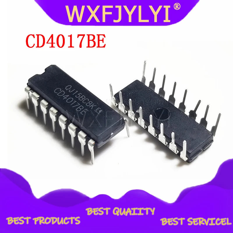 10 шт. CD4017BE DIP16 CD4017 DIP CD4017B DIP-16 HEF4017BP TC4017BP CD4017CN HD14017BP | Электронные компоненты и