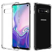OcioDual TPU Gel Shock Proof усиленные края анти ударопрочный чехол-подставка для Samsung Galaxy S10 Plus Прозрачный Силиконовый противоударный чехол для