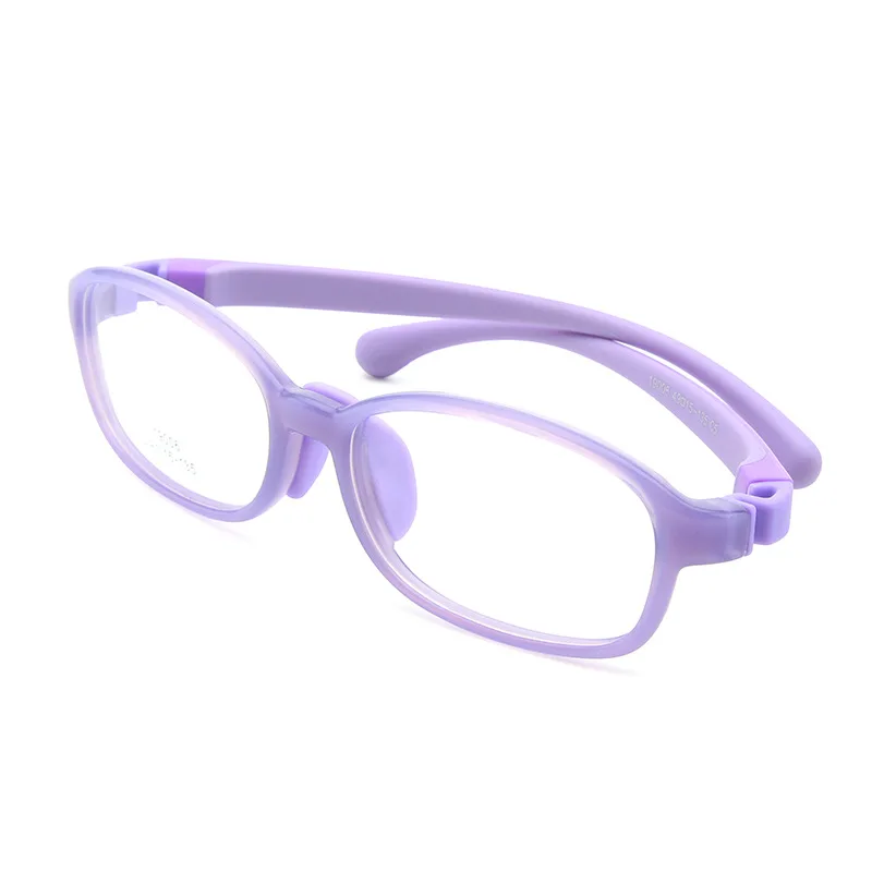 Kingswit голубое световое стекло es дети квадратные очки для компьютера дети глаз стеклянная рамка Анти-УФ Синие лучи простое зеркальное стекло - Цвет оправы: purple