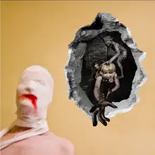 SK6045 креативные стерео 3D сломанные стены зомби Наклейки на стены для празднования Хэллоуина наклейки с картинками призраков производители оптом Настраиваемые