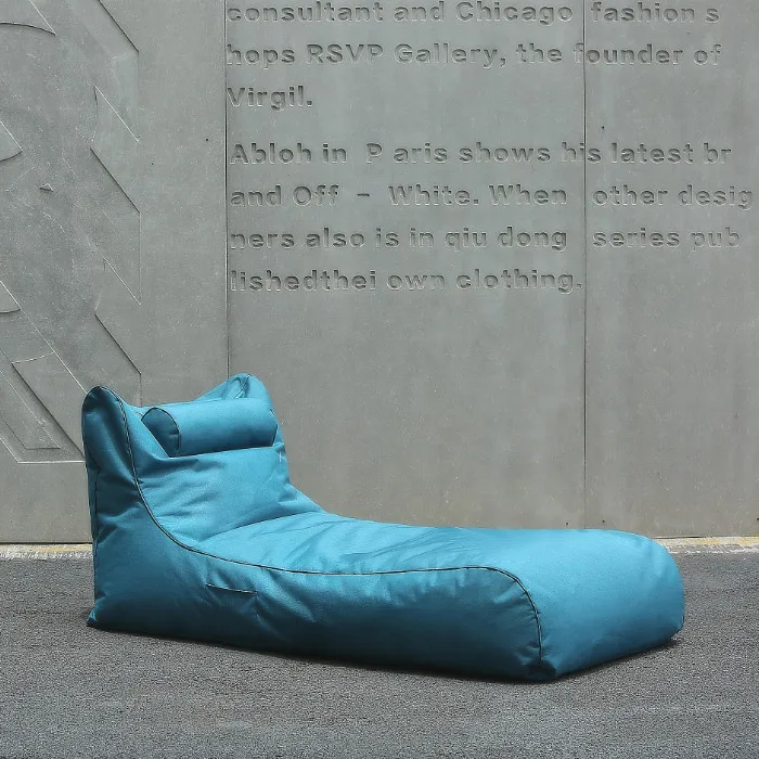 Waterproof lazy bean bag sofa outdoor bean bag L shape folding beanbag sofa cover only