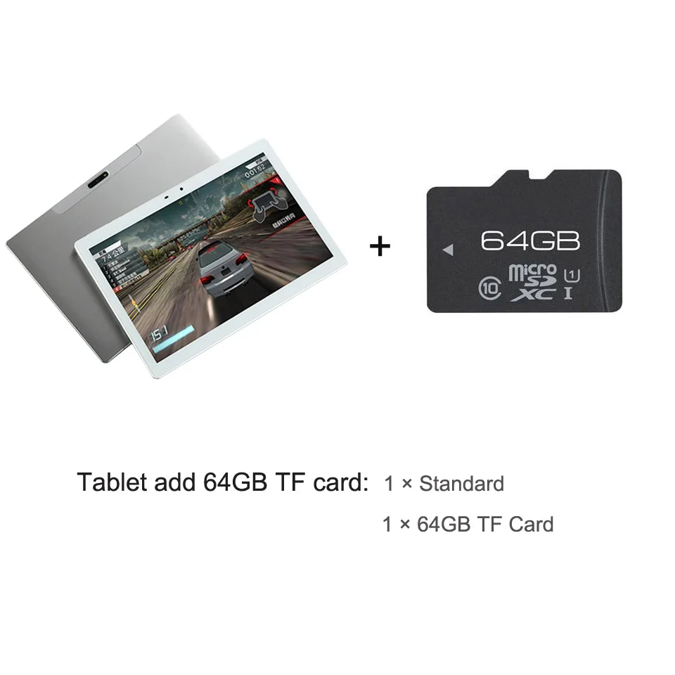 10,1 дюймов тип-c планшет для рисования 4G LTE 10 ядер android планшетный ПК 10 дюймов 1920*1200 с камерой 13 МП и батареей 7000 мАч - Комплект: add 64GB TF Card