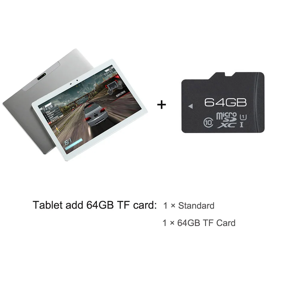 add 64GB TF Card 10,1 дюймов тип-c планшет для рисования 4G LTE 10 ядер android планшетный ПК 10 дюймов 1920*1200 с камерой 13 МП и батареей 7000 мАч - Комплект: add 64GB TF Card