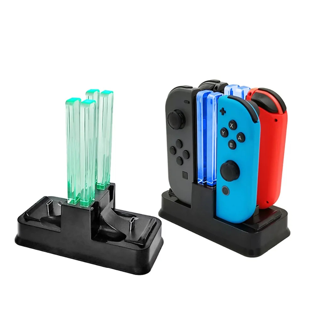 IBen светодиодный зарядное устройство для док-станции Подставка для nintendo Switch 4 Joy Con контроллеры 4 в 1