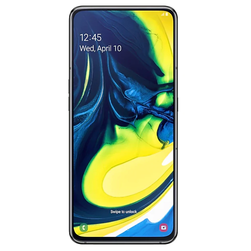 Samsung Galaxy A80 A8050,, 4G, Android, мобильный телефон, четыре ядра, 6,7 дюймов, две sim-карты, 48 МП и 8 Мп, всплывающая камера, 8 ГБ и 128 ГБ, Snapdragon