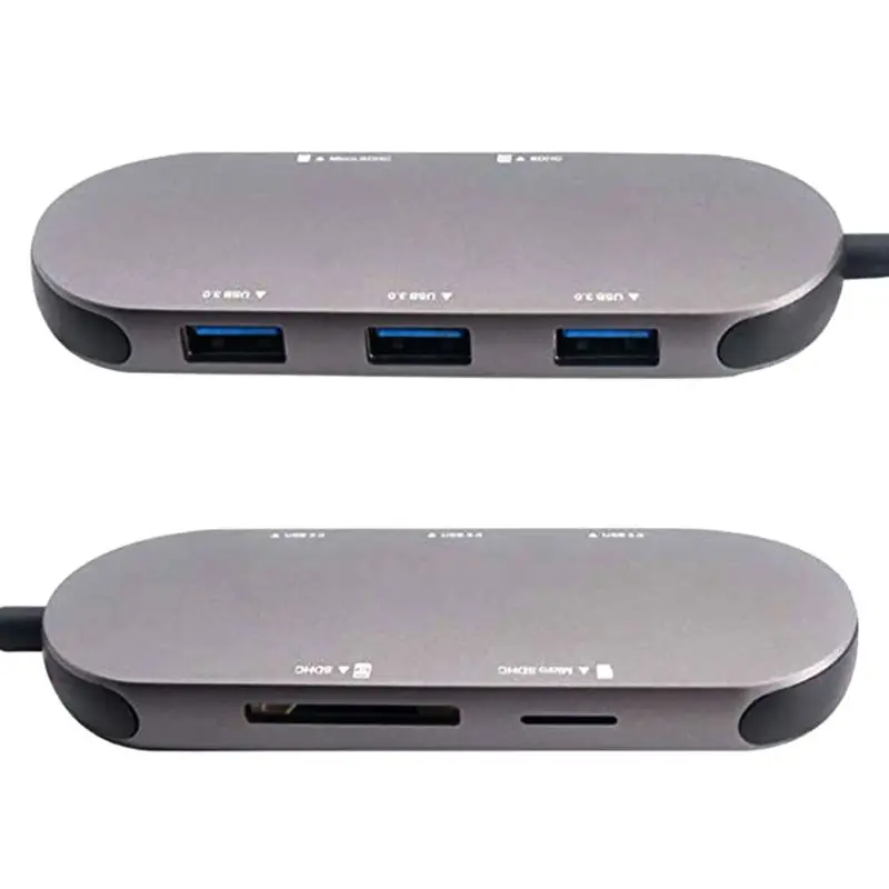 Usb type-C 5в1 концентратор Алюминиевый сплав 3 порта USB3.0 адаптер для MacBook компьютера ноутбука