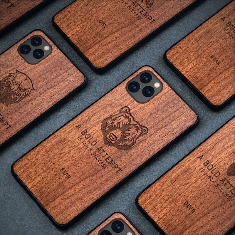 Чехлы из натурального дерева для iPhone 11 Pro Max XR XS X 8 7 6 6S Plus чехол с гравировкой по