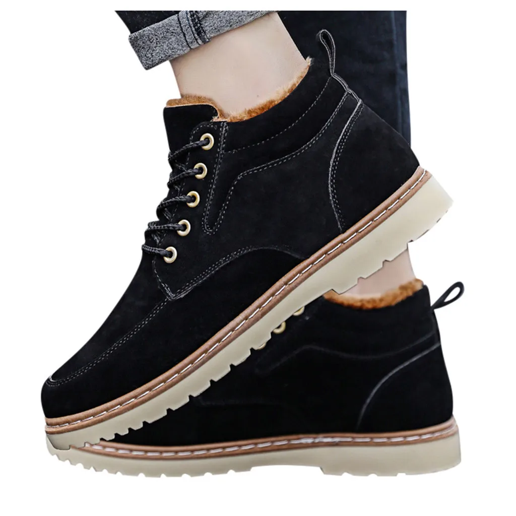 Мужская повседневная обувь; Сезон Зима; zapatillas hombre; Мужская Высокая обувь; сезон осень-зима; Новинка; повседневная мужская обувь; Теплая обувь из бархата и хлопка