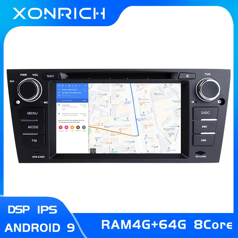 

IPS DSP 8 Core 1 Din Android 9.0 Car Radio DVD Player For BMW E90/E91/E92/E93 Multimedia Navigation GPS Stereo head Unit 4+64GB