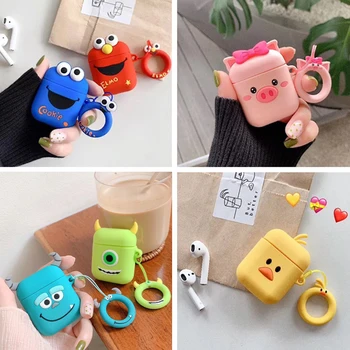 

For Airpods Case Cute cartoon Headphone Protective Case luxury For AirPods silicon Bluetooth Earphone Cases For Air pods 2 cover