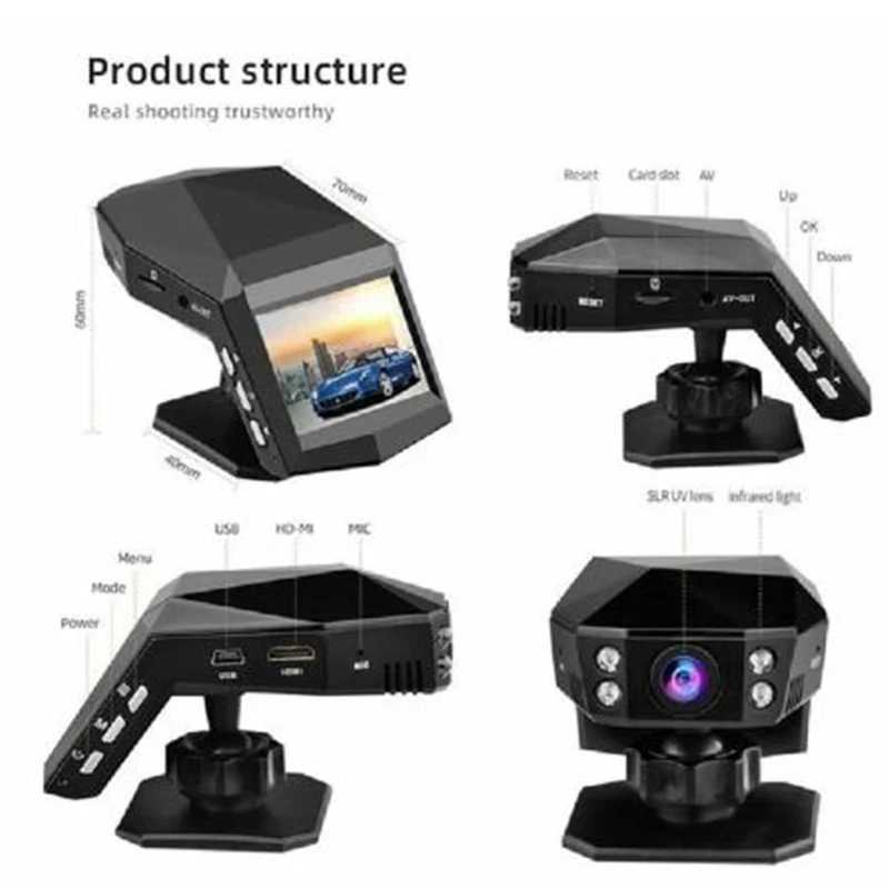 1080P Ǯ HD  ķ ڵ   ڴ,  ܼ LCD ڵ DVR  ڴ,  , ǰ