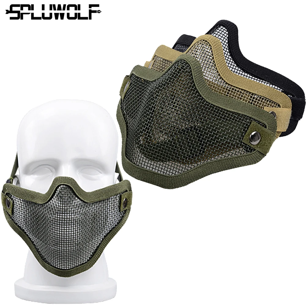 Softball Face Mask Military Tactical Paintball Mask Airsoft Metal Steel Mesh Mask Mouth Protective