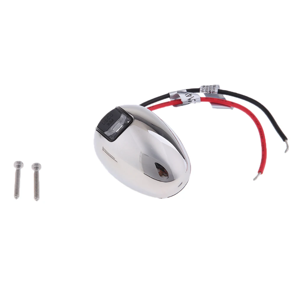 12V морской Лодка Навигация красный светодиодный корпус из нержавеющей стали лук светильник