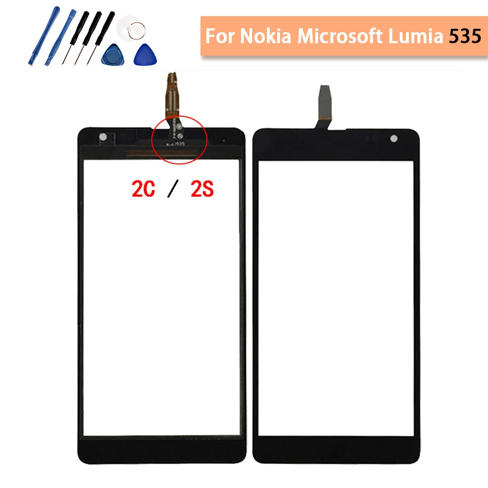 Сенсорный экран для Nokia Microsoft Lumia 535 Сенсорная панель RM-1090 N535 2S 2C CT2C1607 CT2S1973 передняя