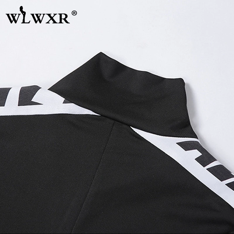 WLWXR с буквенным принтом фитнес сексуальный облегающий короткий комбинезон женский игровой костюм молния Байкер обтягивающие Летние Комбинезоны женские s комбинезон женский