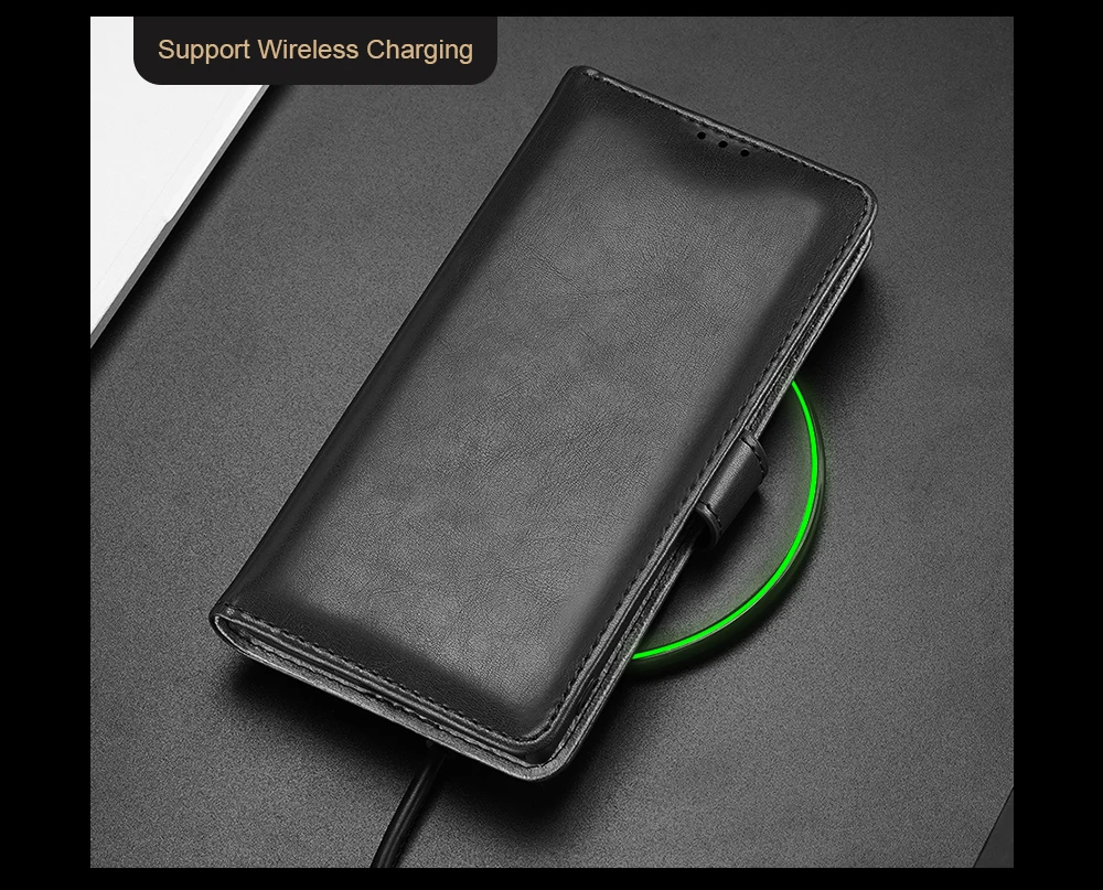 Чехол-книжка с бумажником для samsung S10+ Note 10+ Plus, Мягкий защитный чехол с подставкой и отделением для карт, чехол для смартфона