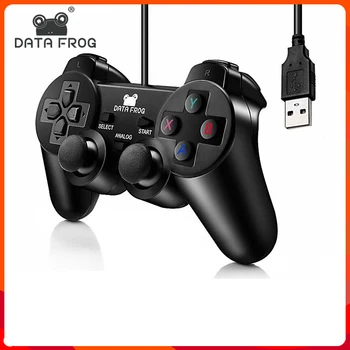 

Vibration Joystick Wired USB PC Controller For PC Computer Laptop For WinXP/Win7/Win8/Win10 For Vista Black Gamepad