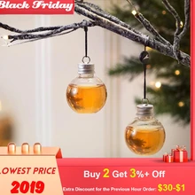 Рождественское украшение, стеклянная чашка, 1/6 упаковок, заполненная выпивкой, Рождественская елка, украшения, бутылка для воды, Молочный Сок, лампочки, чашка colas De Crista