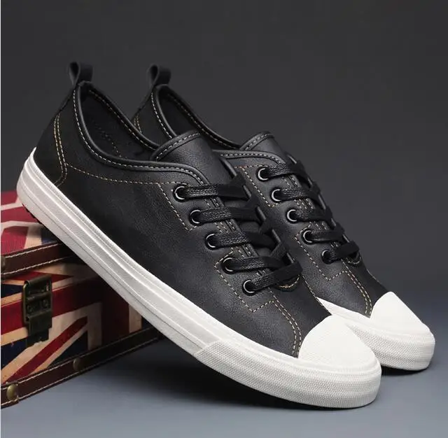 

2019 spring autumn new fashion cool men lace-up leather casual shoes men trend shoes loafers