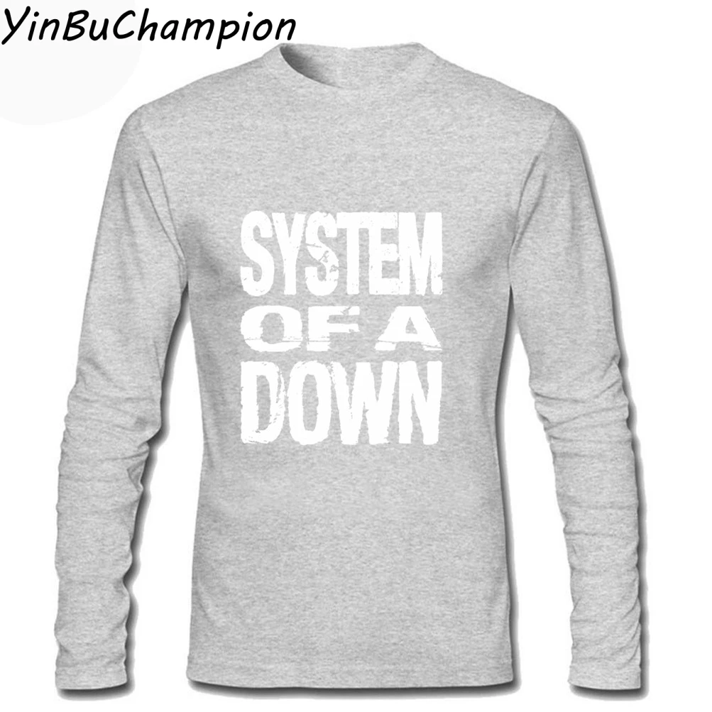 Система логотипа Camisetas Hombre Manga Corta футболки Koszulka мужские с круглым вырезом Hombre с длинным рукавом футболки на заказ мужские футболки - Цвет: Серый
