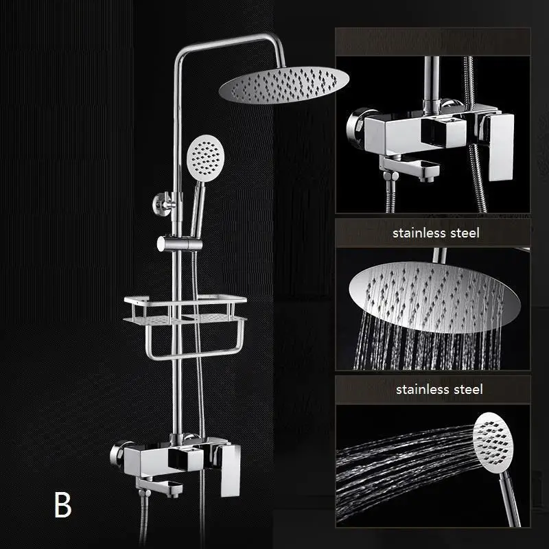 Doccia Black Regadera Electronica Conjunto Ducha Colonne De Regendouche Painel Eletrico Douche Chuveiro Душевая система для ванной комнаты