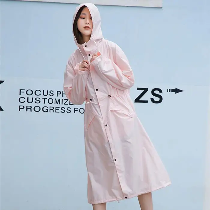 Женский многофункциональный водонепроницаемый принт Открытый дождевик M-xlэкологически чистый PU покрытие 5 цветов плащ