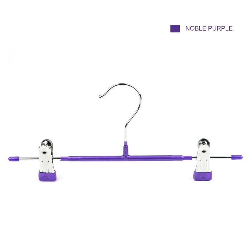 Purple 10 шт./лот, Нескользящие вешалки для штанов, папка, бесследная одежда, детская папка, одежда для бюстгальтера, сушилка для белья, подходит для влажной и сухой одежды, двойное использование - Цвет: Purple
