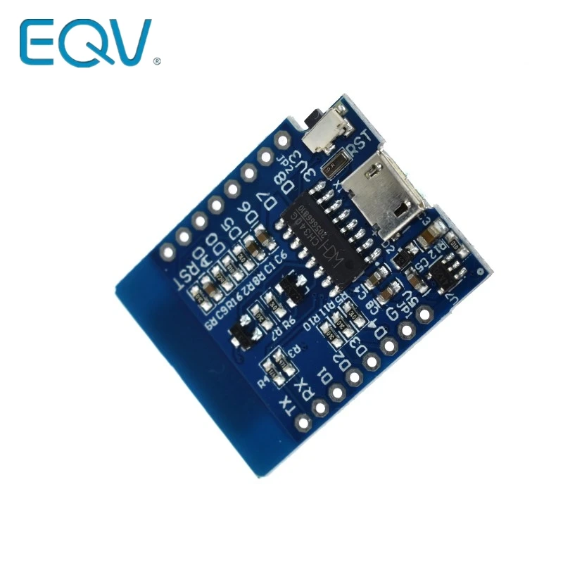 Фото Плата для разработки EQV D1 Mini, ESP8266, ESP-12, ESP-12F, CH340G, CH340 V2, USB, WeMos, Wi-Fi, D1, Mini, NodeMCU, Lua, IOT, 3,3 В, с контактами №3
