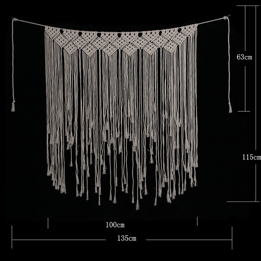 Тканый гобелен сплошной канат настенная Богемская занавеска бахрома DIY Ручная работа ремесло гостиная гирлянда баннер хлопковая нить
