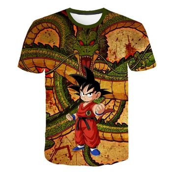 

Brand animation dragon ball Z3D printed goku T shirt summer fashion men's and women's clothing short-sleeved shirt