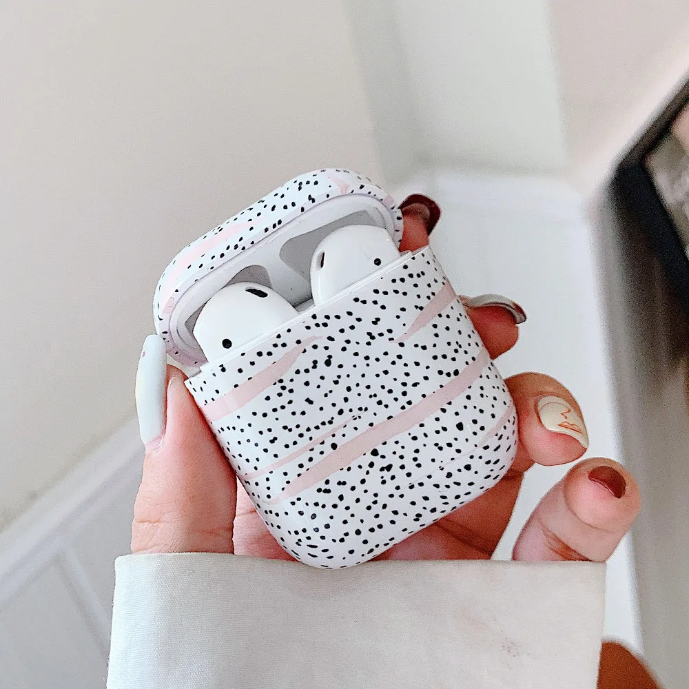 イヤホンケース AirPods 2 1 プロ 2 ハード PC ドットフラワー