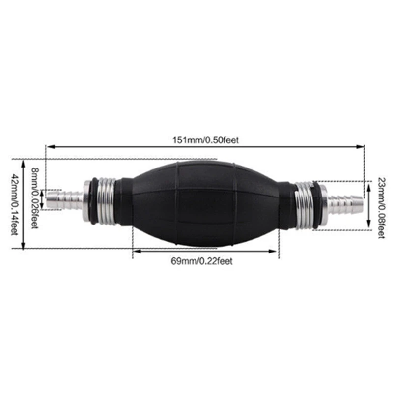 1 шт. топливный насос 6 мм 8 мм 10 мм 12 мм Резиновый алюминиевый ручной топливный насос линия ручной праймер лампы все виды топлива для автомобиля лодки морской подвесной