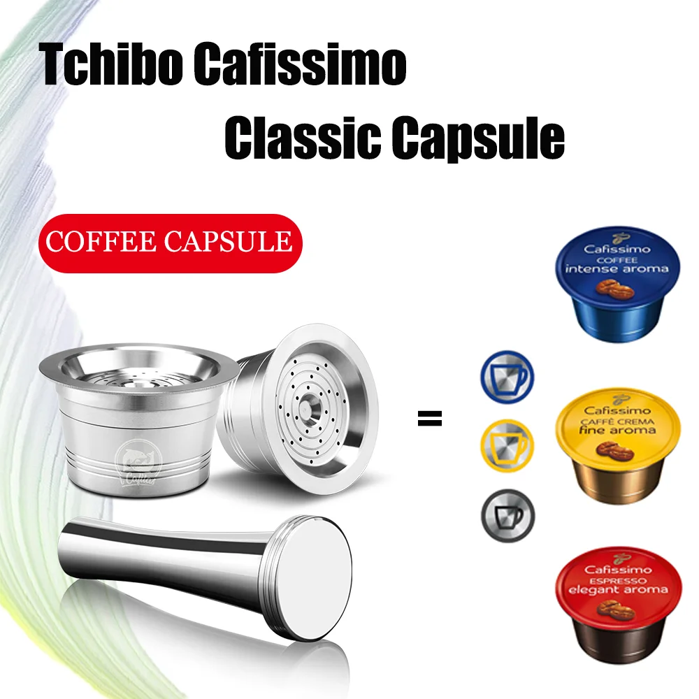 iCafilas Refillable Tchibo Cafissimo Classic Coffee Capsule Pod Reusable Coffee Filters For Caffitaly K-fee Machine