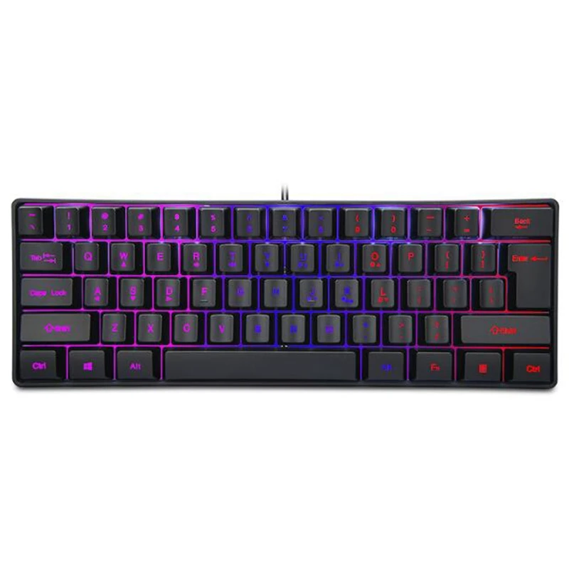 61 Key Mechanical Keyboard USB Wired LED Backlit Axis Gaming Mechanical